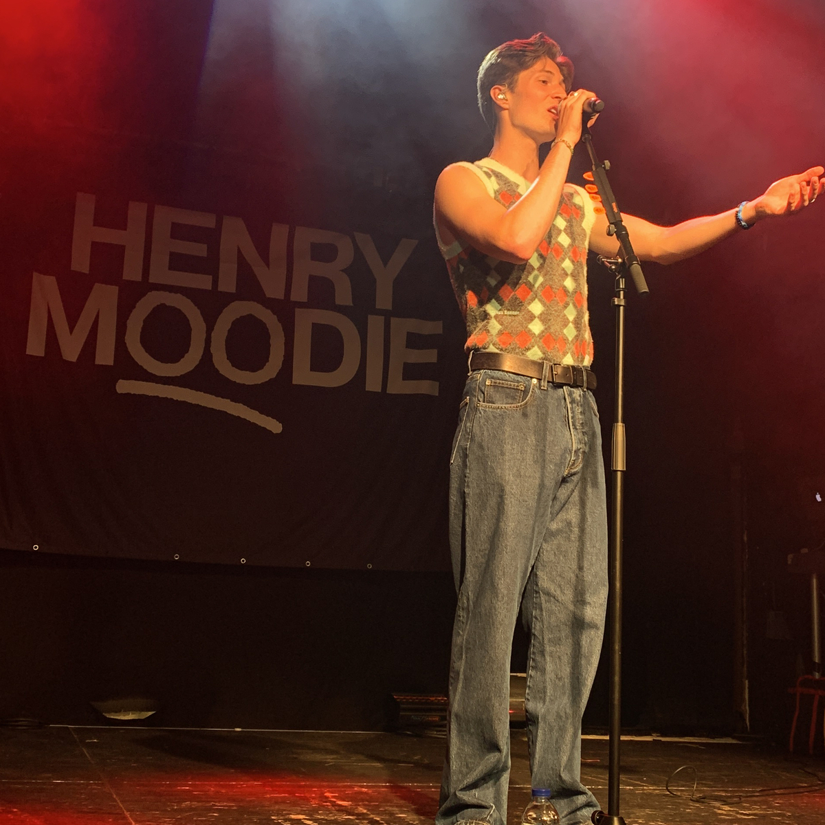 Henry Moodie performing live on stage